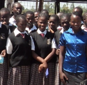 First year scholar, Eunita Akim, reports that her youth group earned enough money from the sale of maize that members decided to help needy girls at Hadasah Girls High School in Kisumu Kenya stay in school by providing them with sanitary towels.